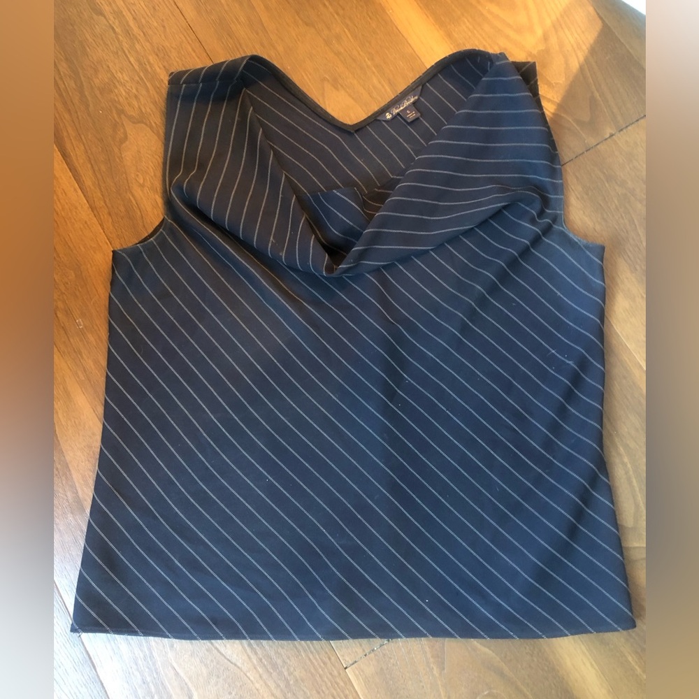 Brooks Brothers Dark Blue Striped Pencil Skirt and Top